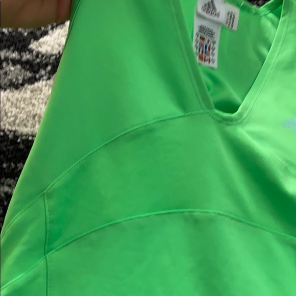adidas neon green workout tank top - Picture 5 of 6